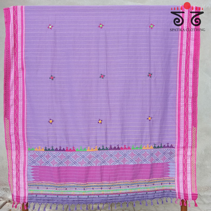 Lambani Hand - Embroidery on Ilkal Dupatta