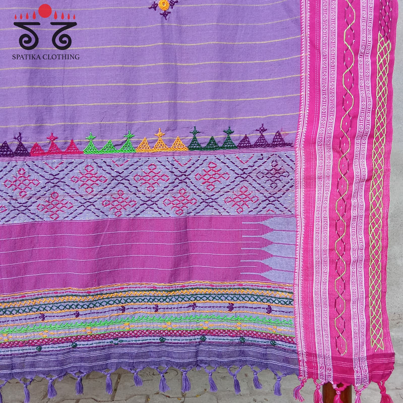 Lambani Hand - Embroidery on Ilkal Dupatta
