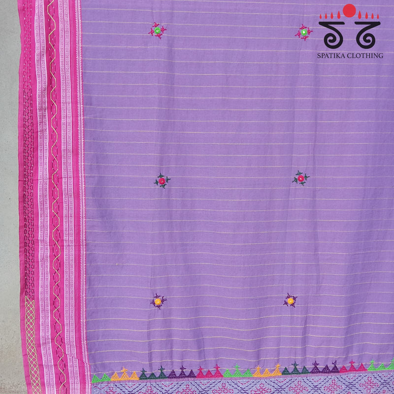 Lambani Hand - Embroidery on Ilkal Dupatta