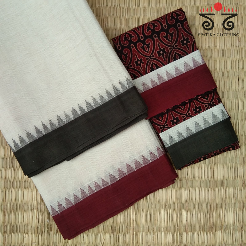 Ponduru Handspun Cotton Saree With Special Blouse Fabric