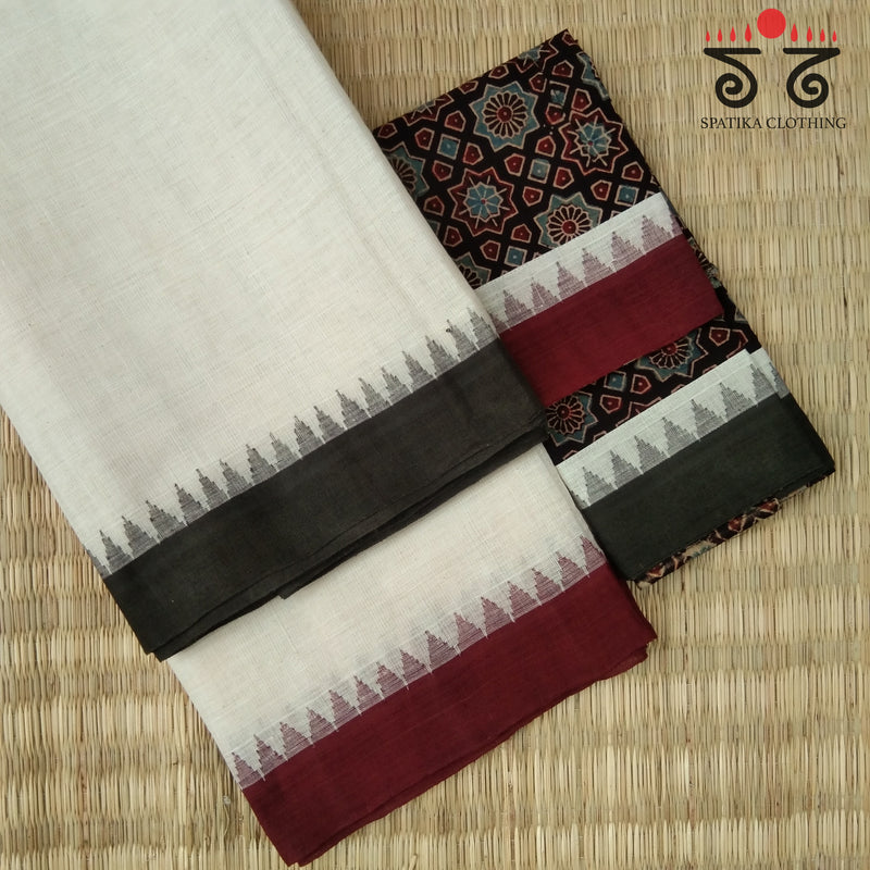 Ponduru Handspun Cotton Saree With Special Blouse Fabric