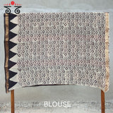Monochrome Maheshwari Saree