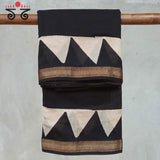 Monochrome Maheshwari Saree