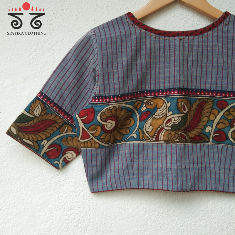 The Striped Pen Kalamkari Blouse