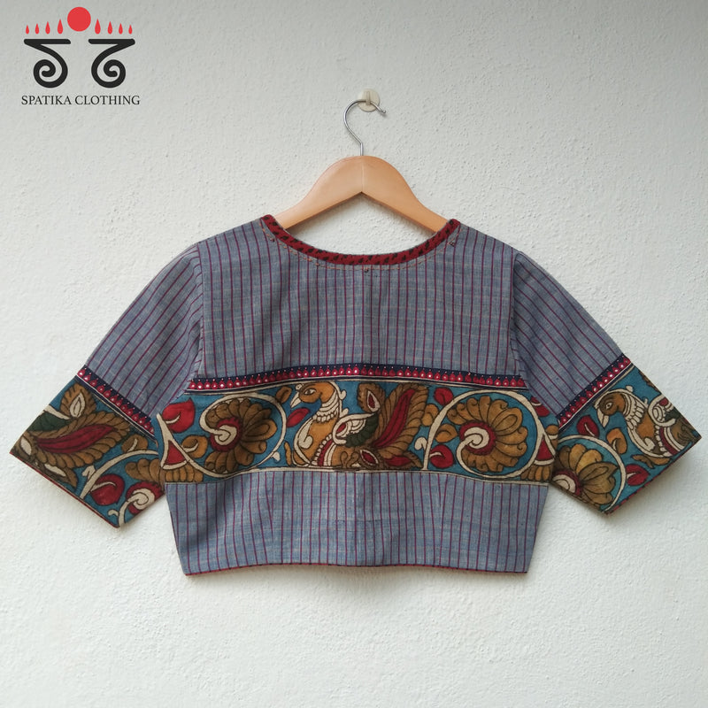The Striped Pen Kalamkari Blouse