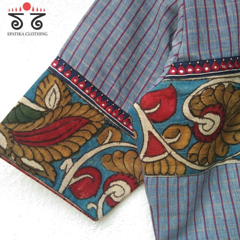 The Striped Pen Kalamkari Blouse