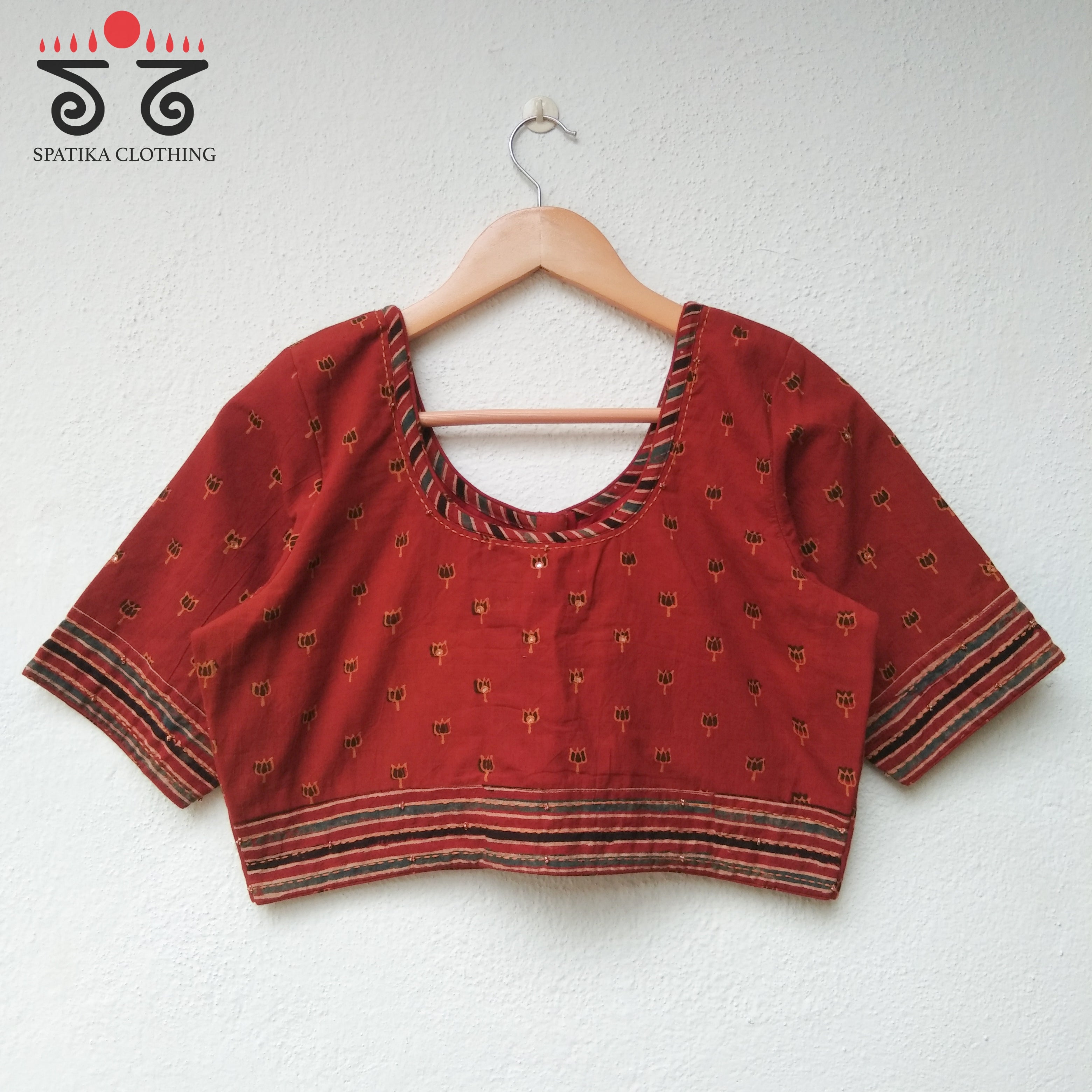 The Lotus Ajrak Blouse - Bestseller!