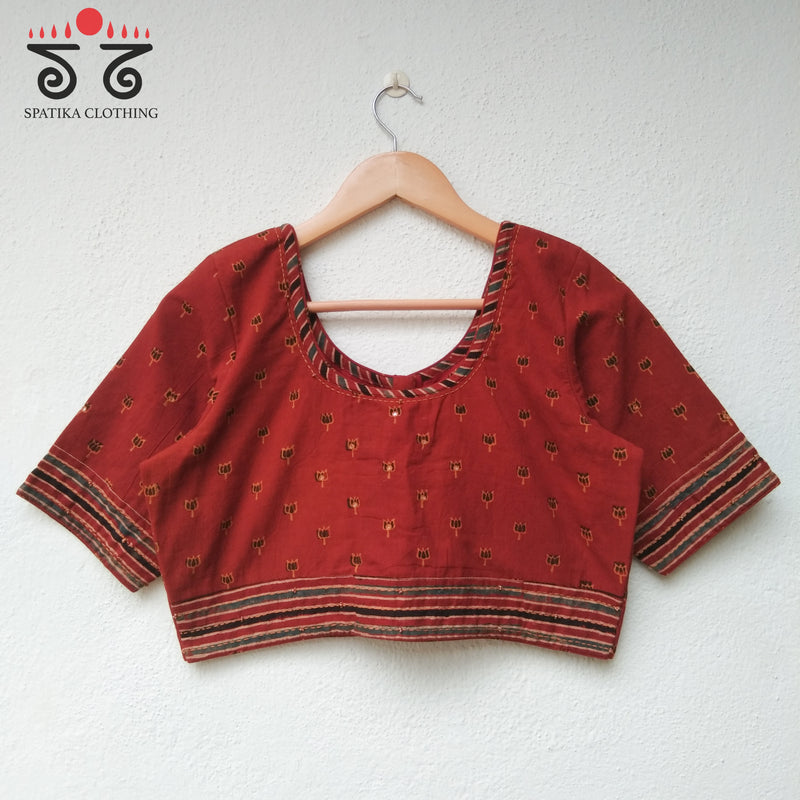 The Lotus Ajrak Blouse - Bestseller!