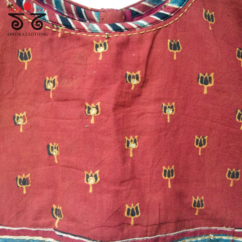 The Lotus Ajrak Blouse - Bestseller!