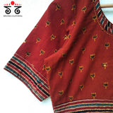 The Lotus Ajrak Blouse - Bestseller!