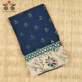 Ajrak Kalamkari Hand Embroidered Blouse Fabric