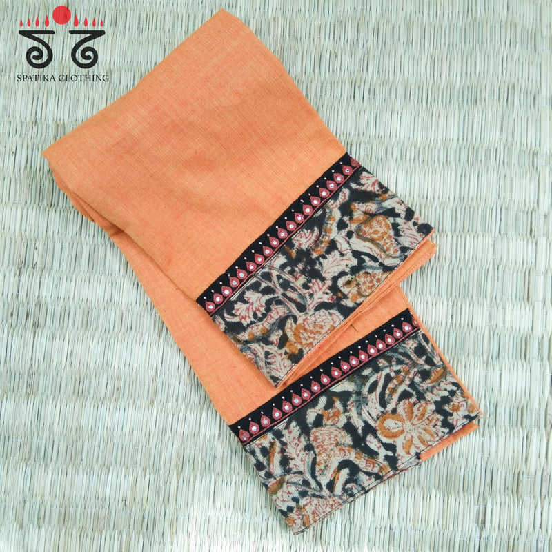 Solid Kalamkari Hand Embroidered Blouse Fabric