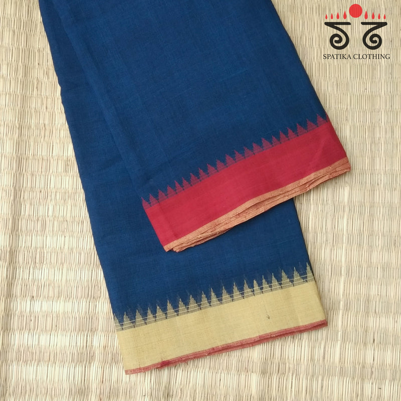 Ponduru Handspun Saree - Ganga Jamuna Border!