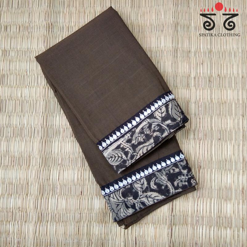 Solid Kalamkari Hand Embroidered Blouse Fabric