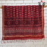 Ajrak on Linen Dupatta