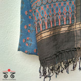 Ajrak on Linen Dupatta