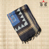 Ajrak on Linen Dupatta