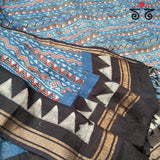 Ajrak on Linen Dupatta