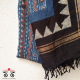 Ajrak on Linen Dupatta