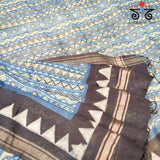 Ajrak on Linen Dupatta