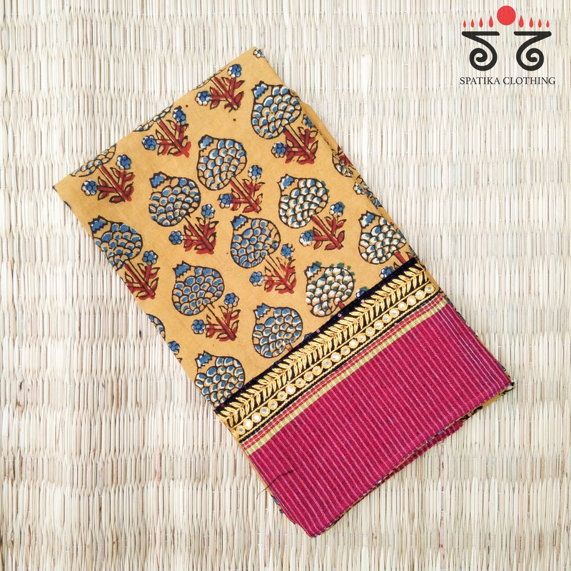 Ajrak Block Printed Blouse Fabric