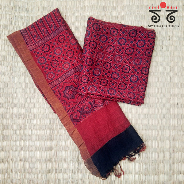 Ajrak Linen - Fabric Set Of 2