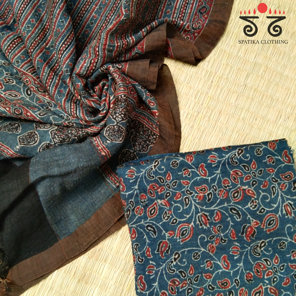 Ajrak Linen - Fabric Set Of 2