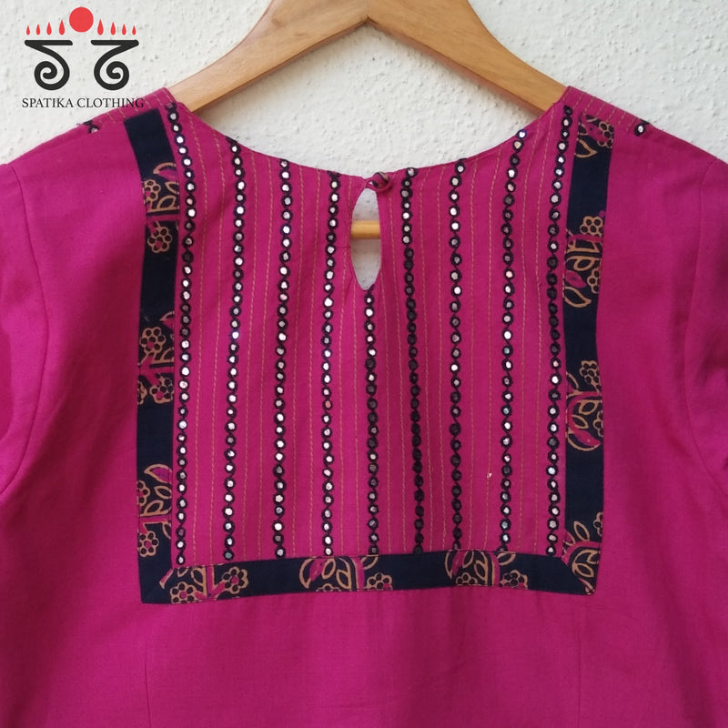 Mirror Work - Hand Embroidered Blouse