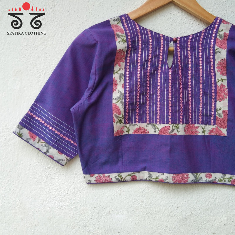 Mirror Work - Hand Embroidered Blouse