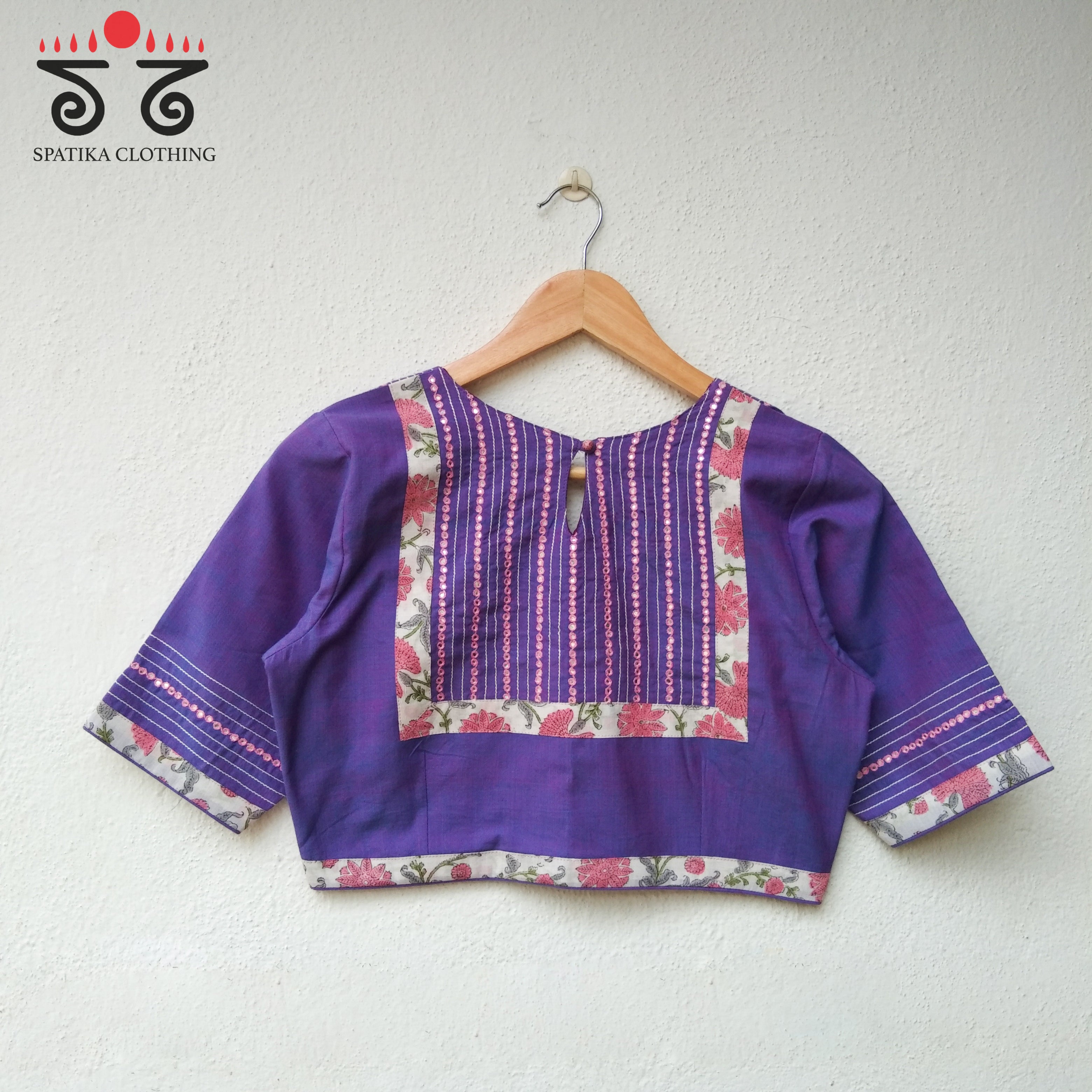 Mirror Work - Hand Embroidered Blouse