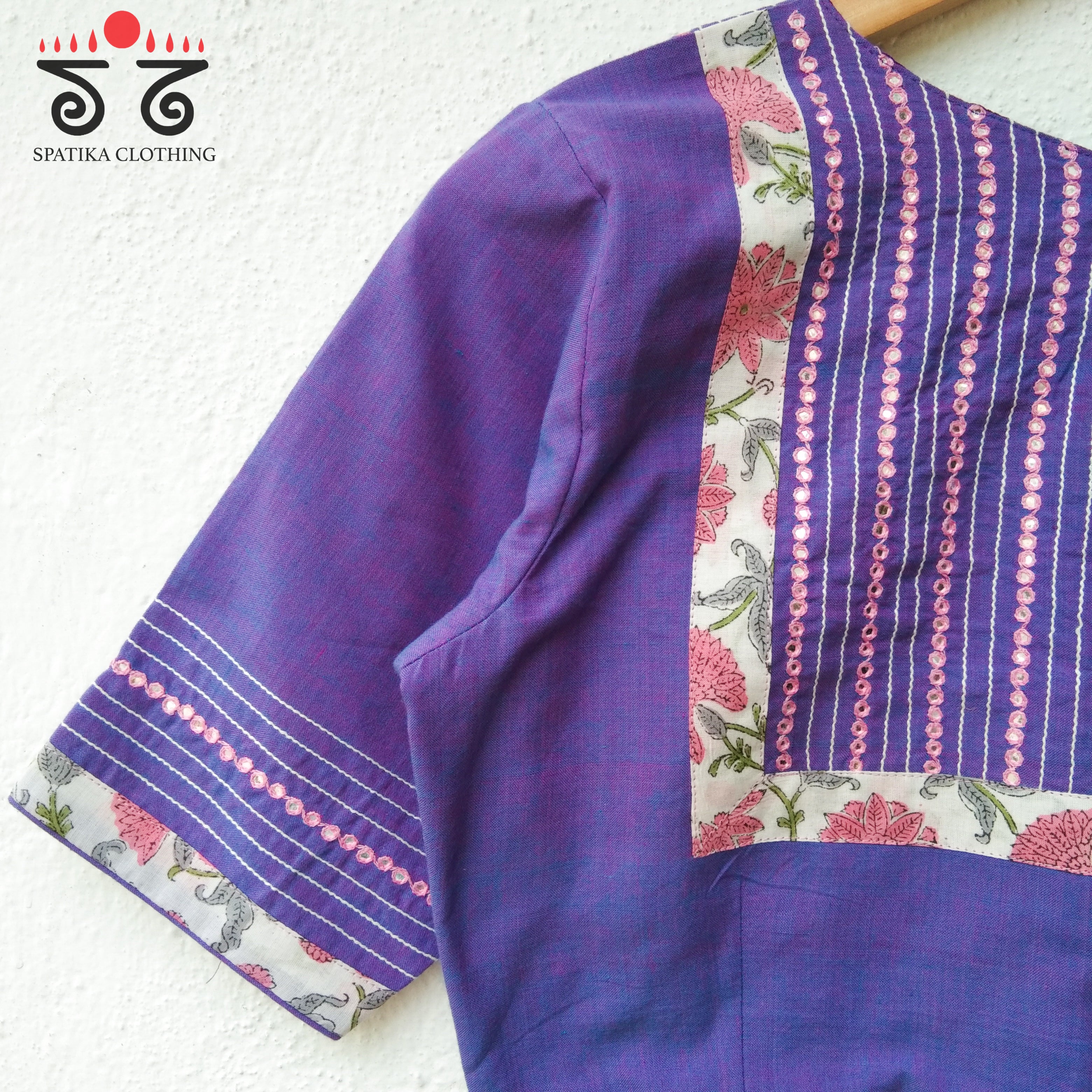 Mirror Work - Hand Embroidered Blouse