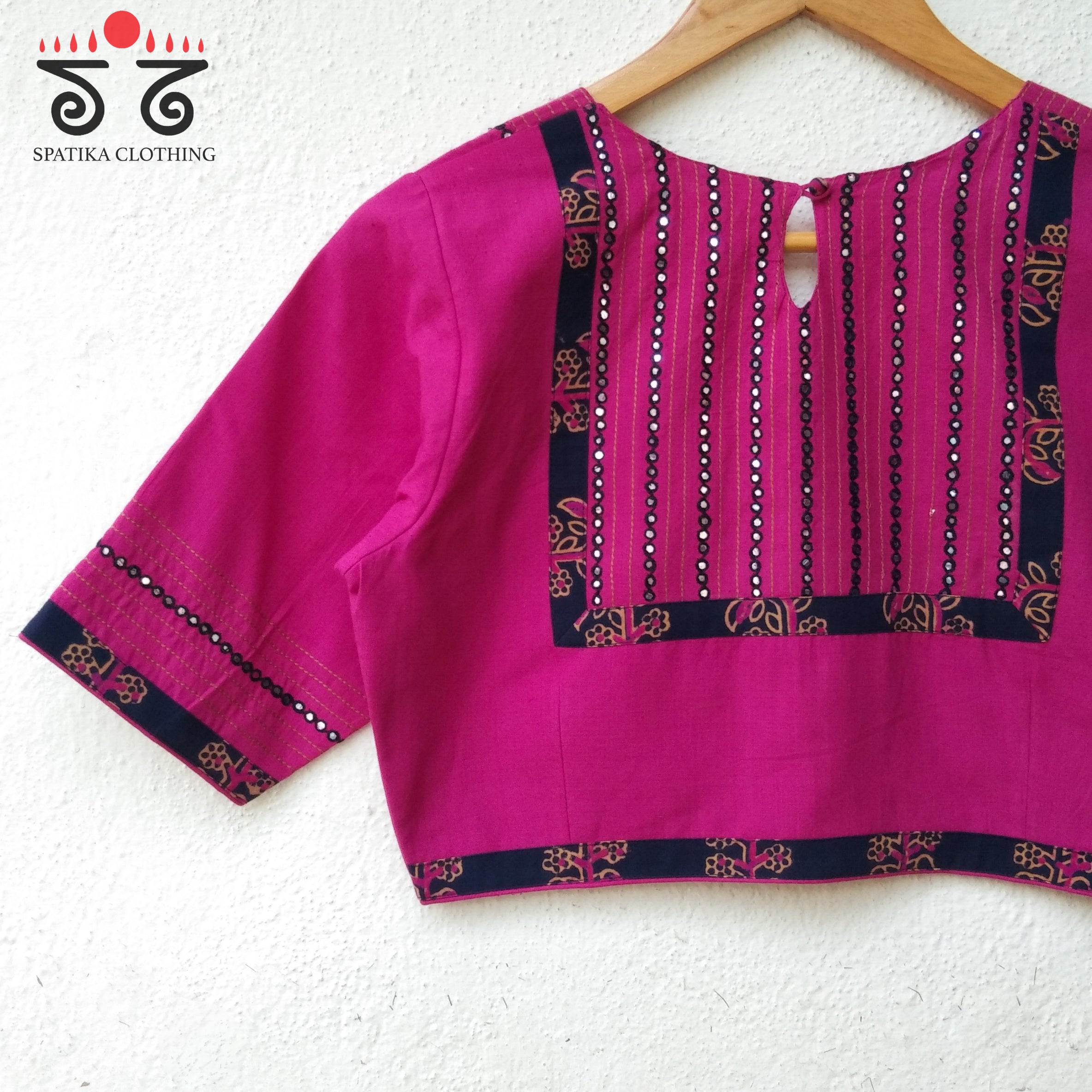 Mirror Work - Hand Embroidered Blouse