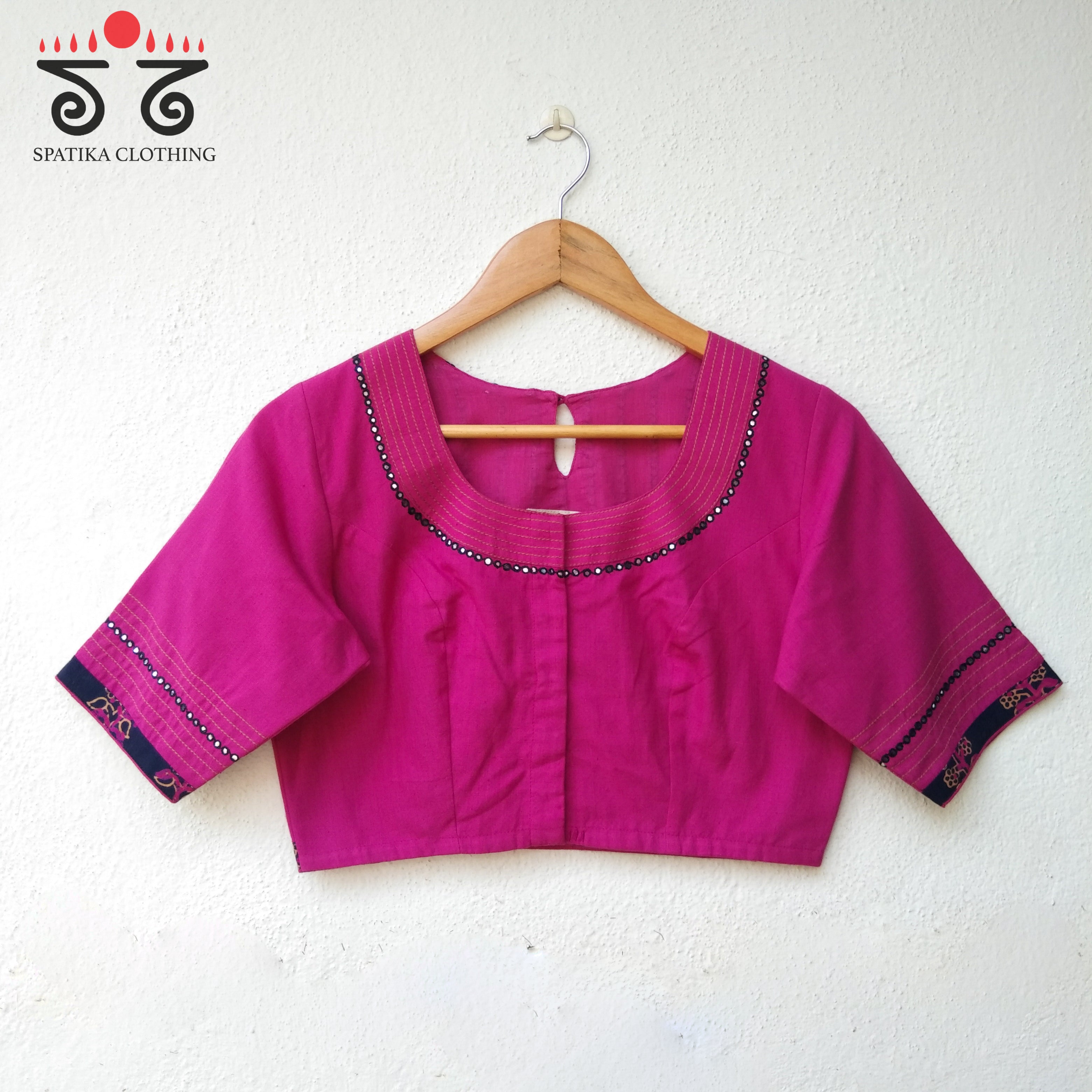 Mirror Work - Hand Embroidered Blouse