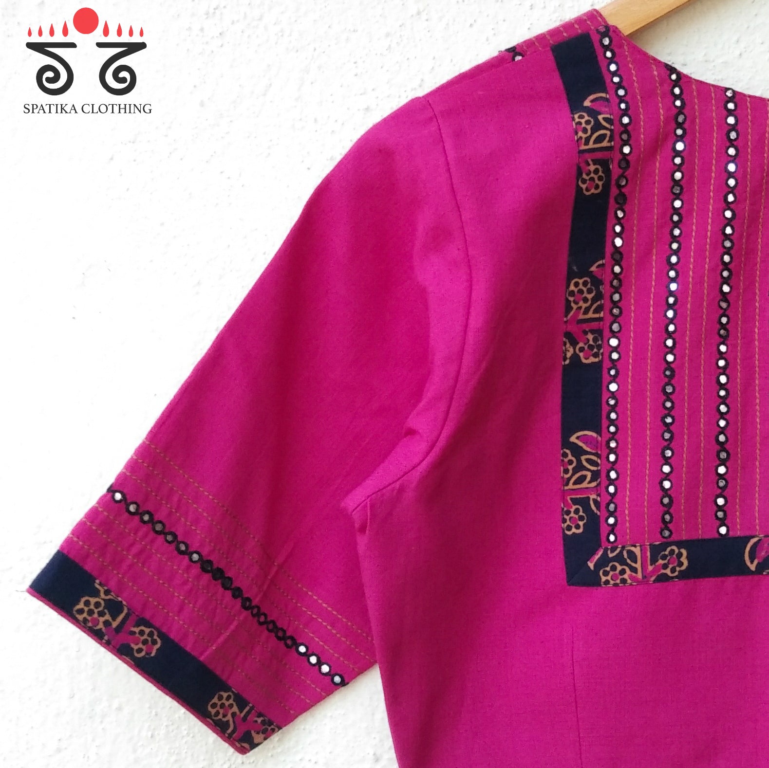Mirror Work - Hand Embroidered Blouse
