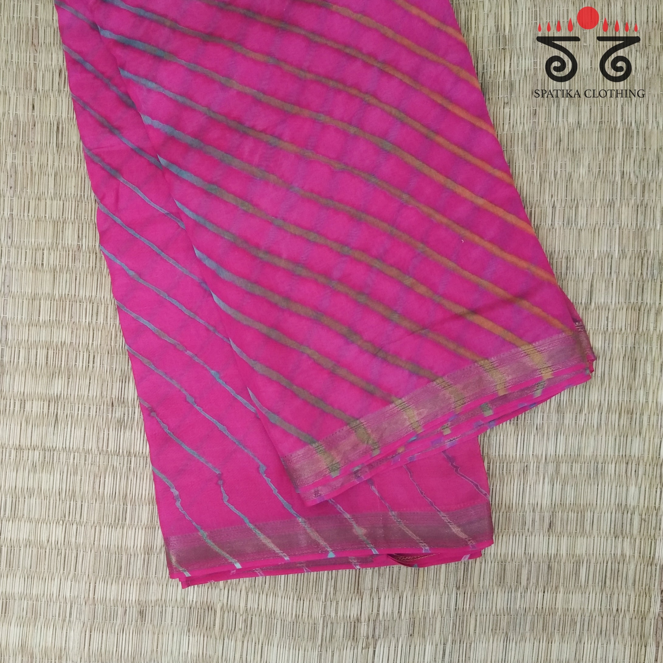 Leheriya on Maheshwari Silk Cotton Saree