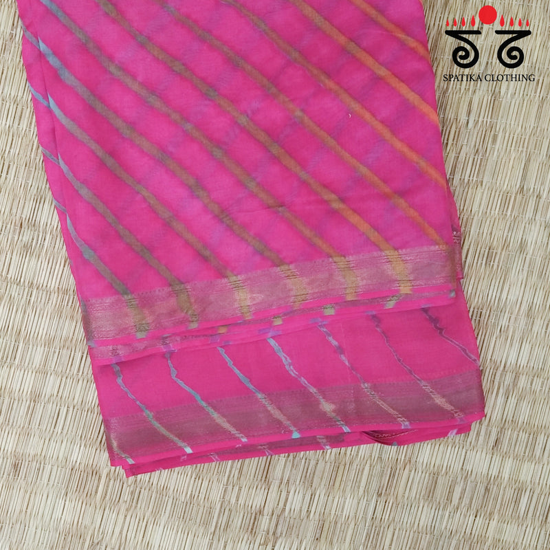 Leheriya on Maheshwari Silk Cotton Saree