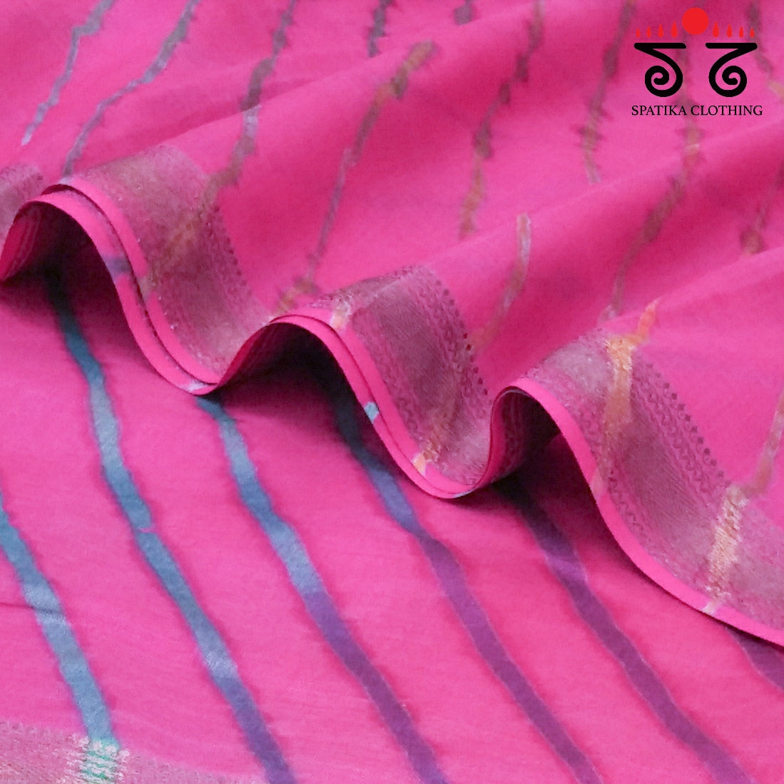 Leheriya on Maheshwari Silk Cotton Saree