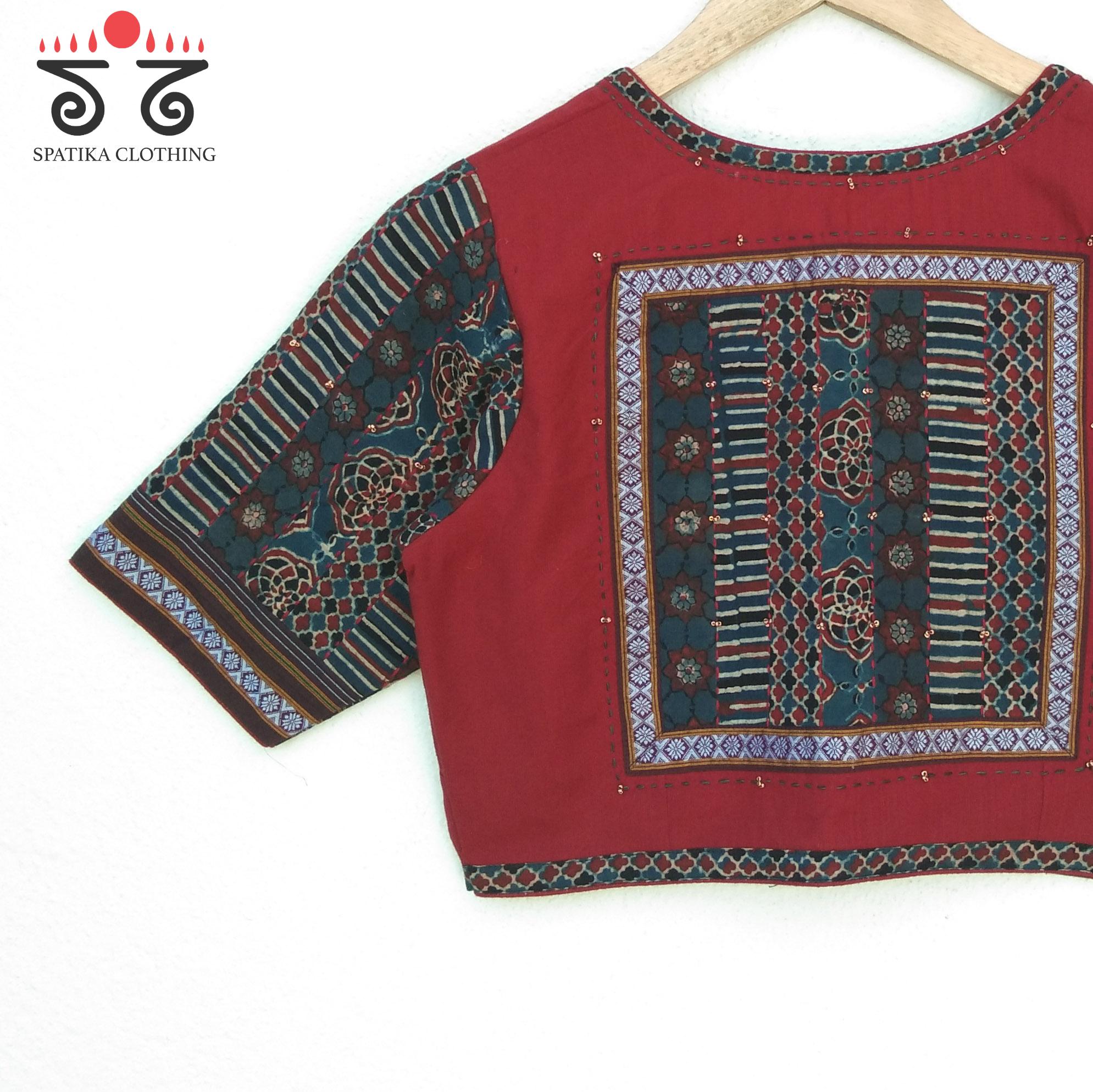 The Ajrak Patchwork Blouse