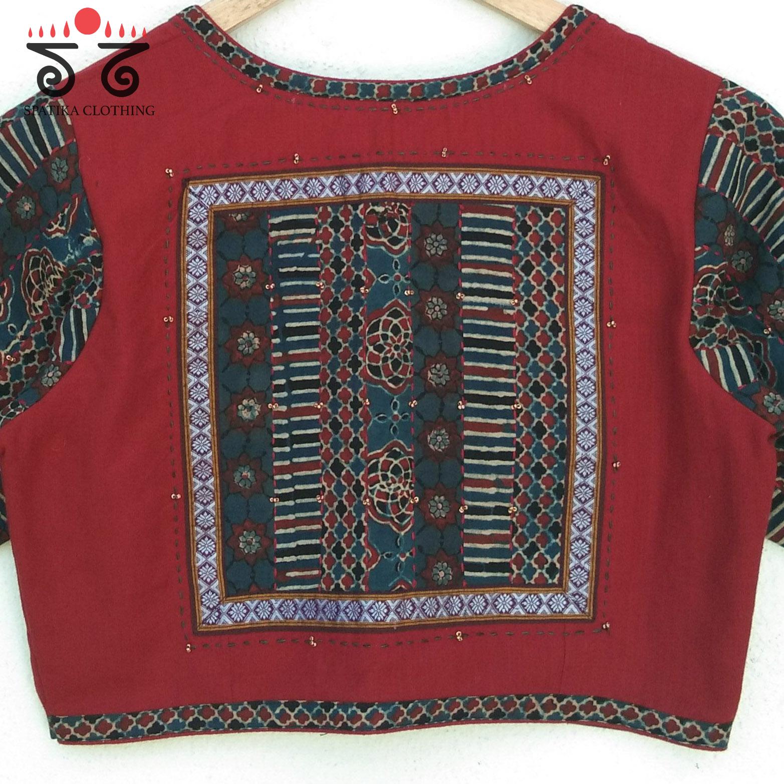 The Ajrak Patchwork Blouse