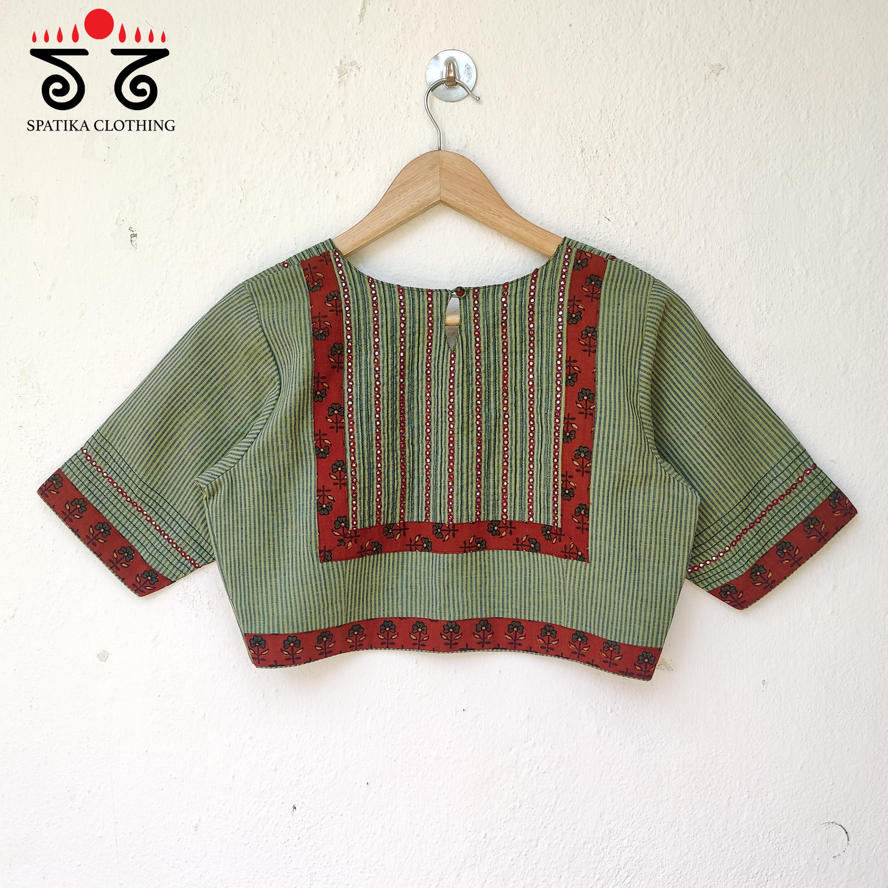 Mirror Work Hand embroidered Blouse