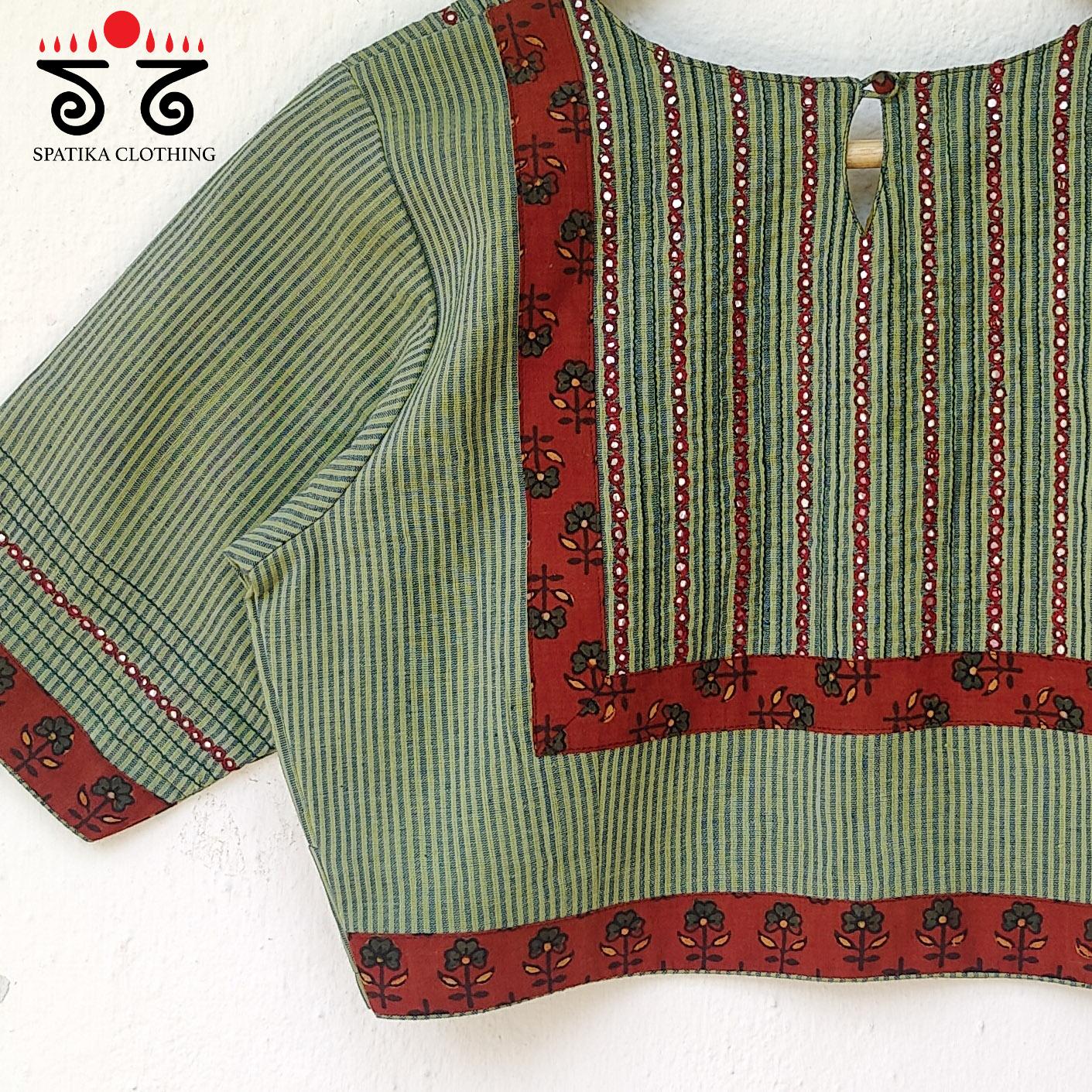 Mirror Work Hand embroidered Blouse