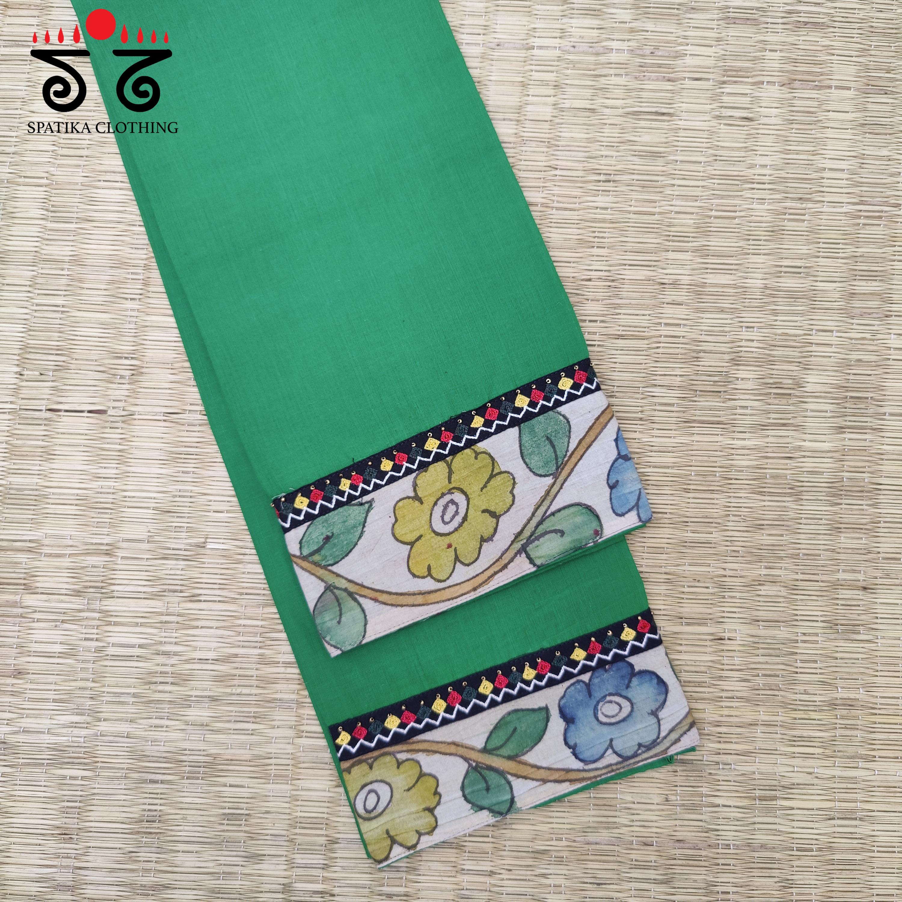 Kalamkari Hand Embroidered Blouse Fabric