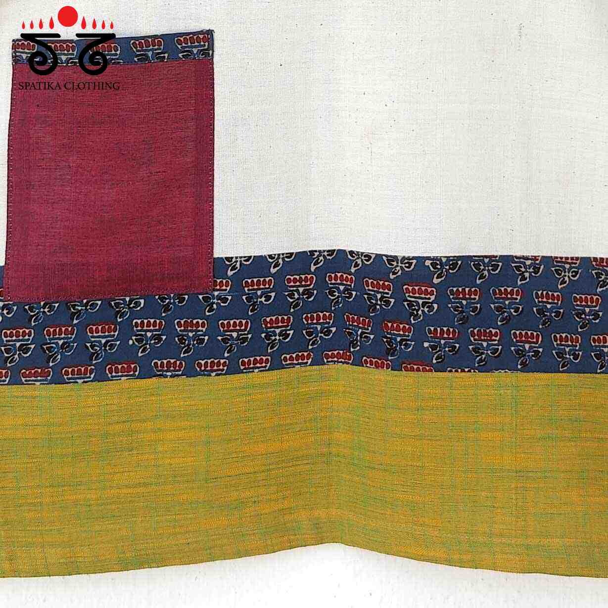 Ajrakh Patch Pocket Crop Top