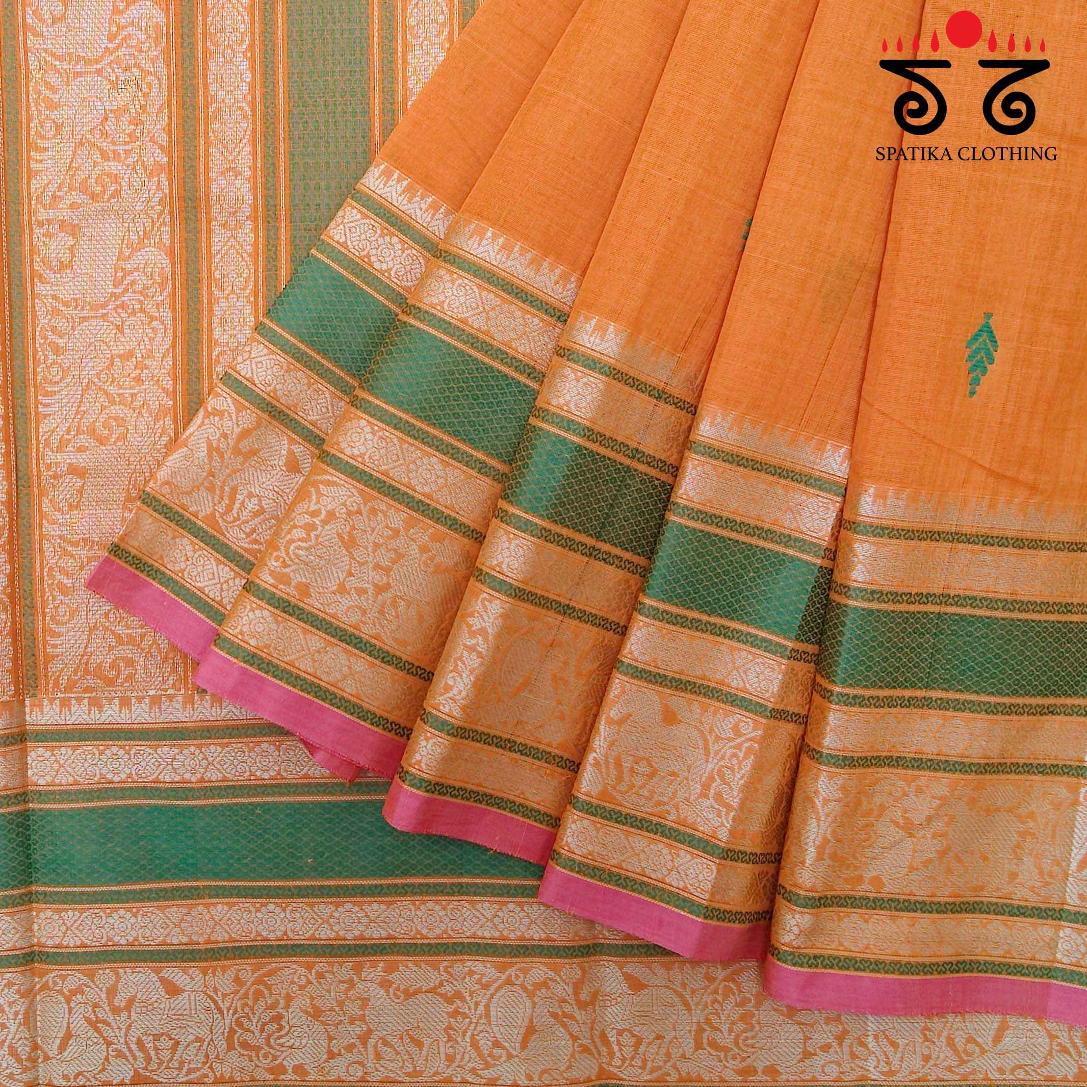 Kanchi Handwoven Cotton Saree