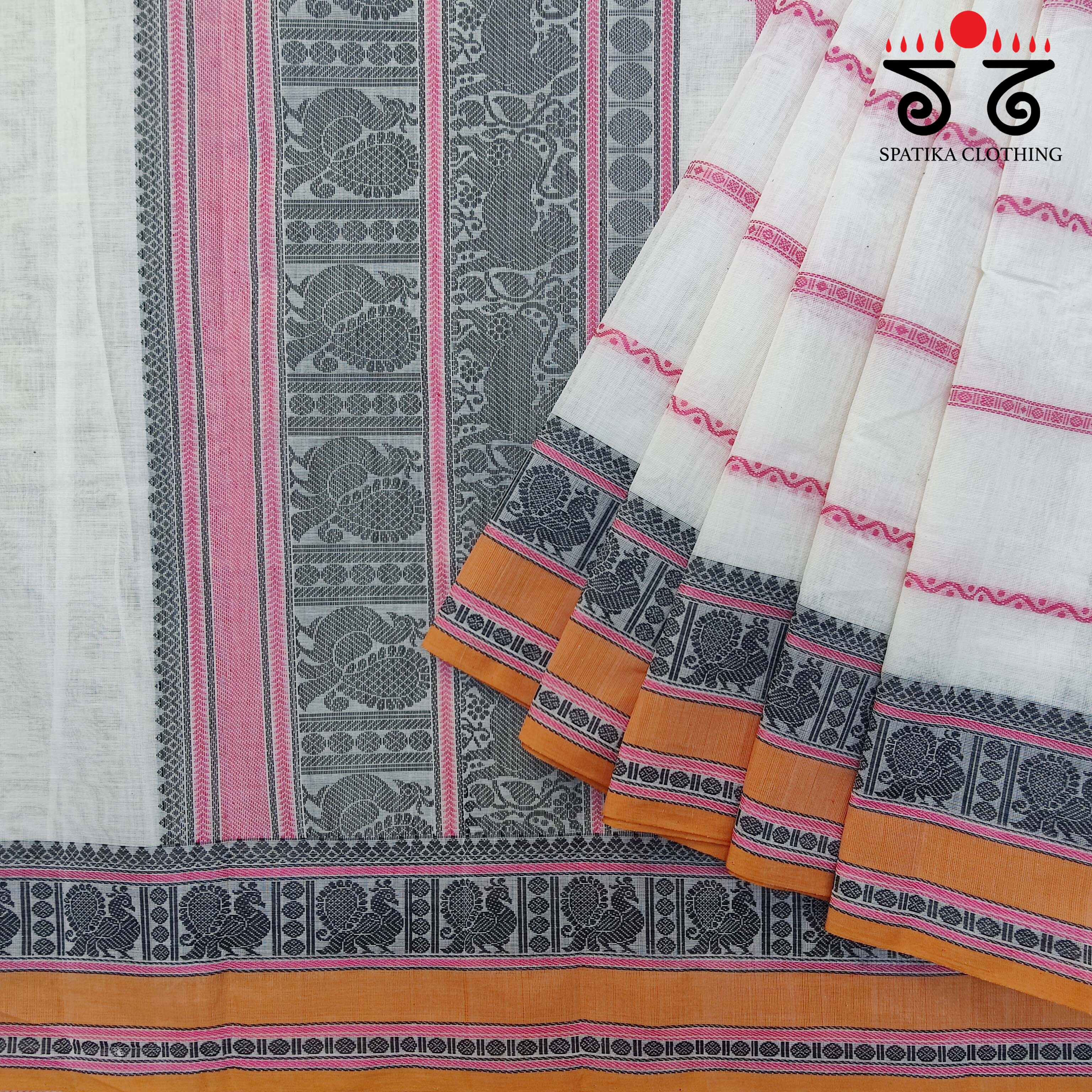 Korvai Kanchi Handwoven Cotton Saree