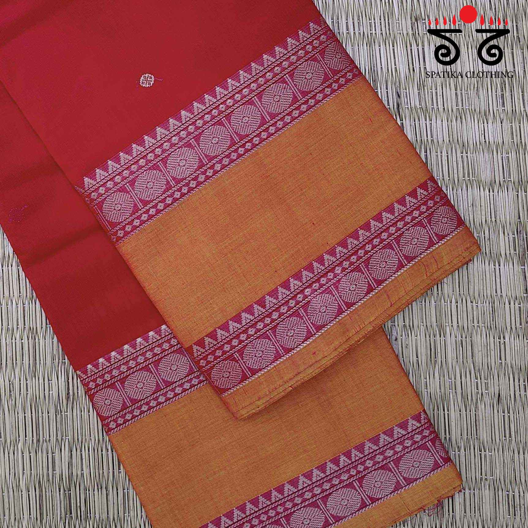 Korvai Kanchi Cotton - Handwoven Saree