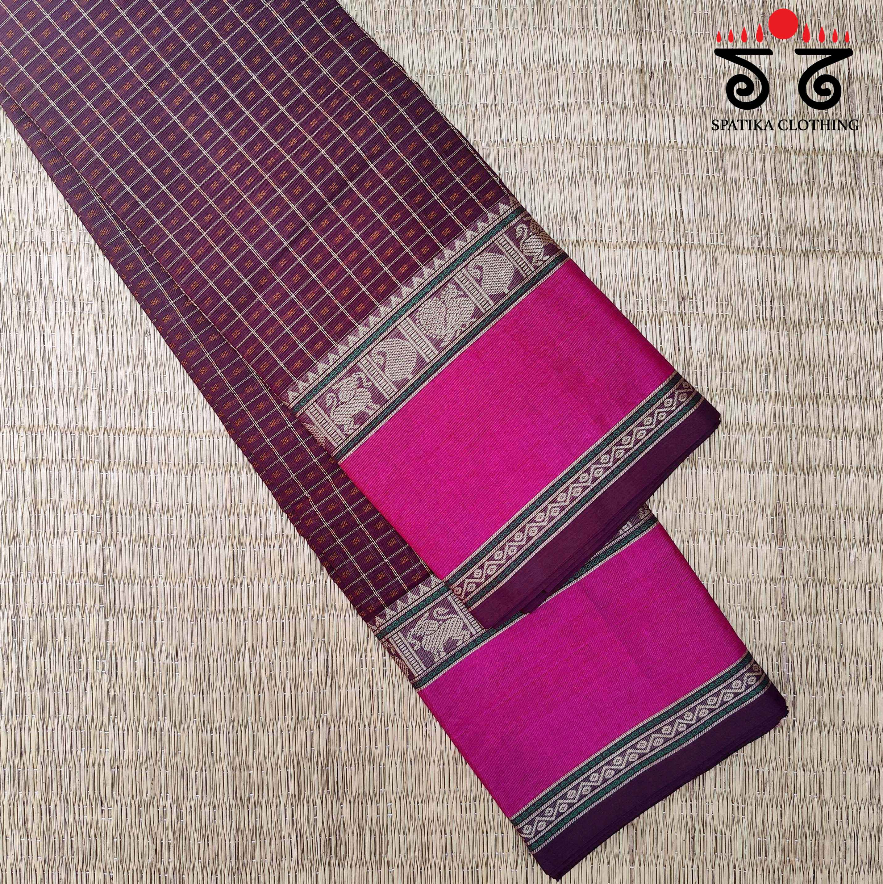 Kanchi Cotton Laksha Deepam - Handwoven Cotton Saree