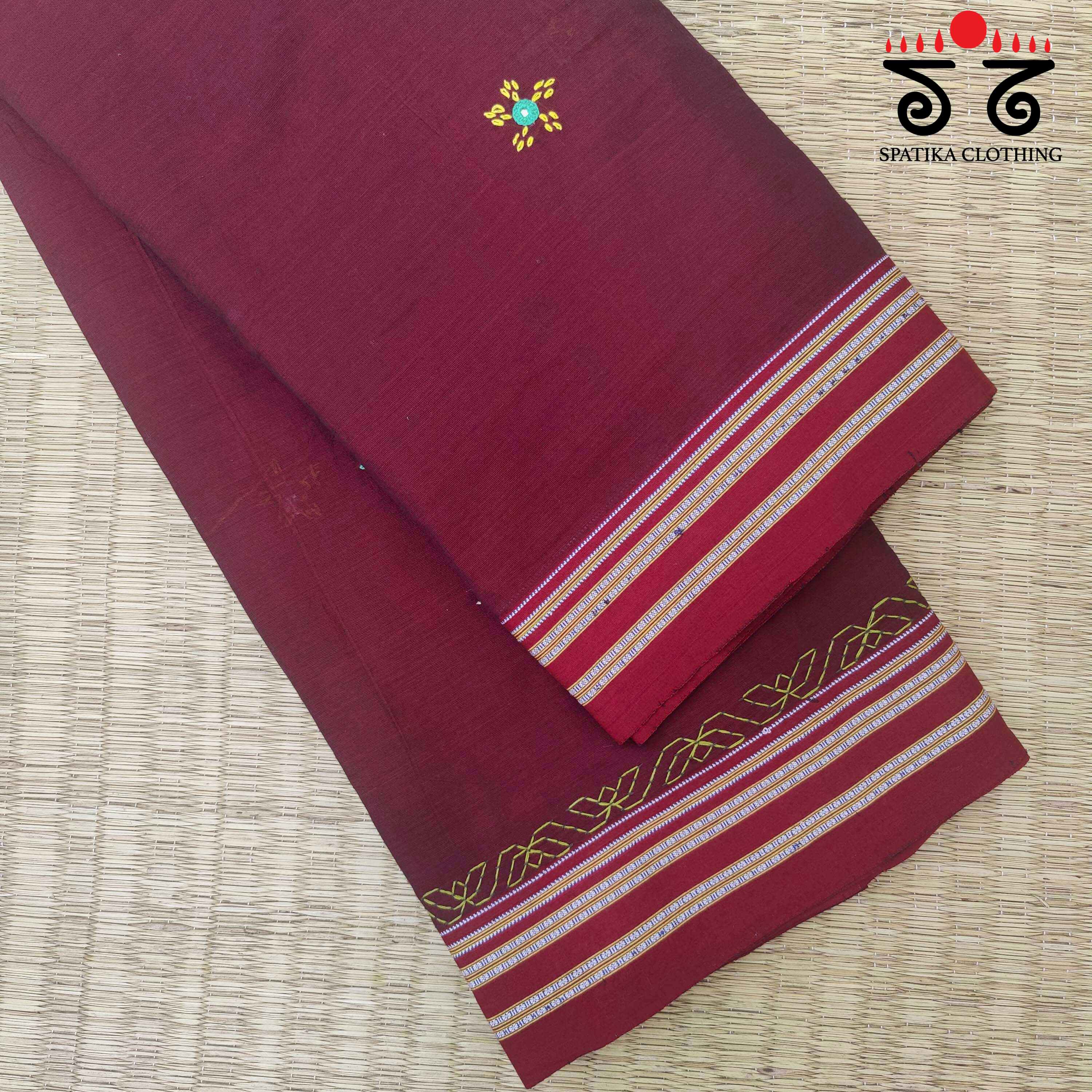 Lambani Handembroidery on Ilkal Saree
