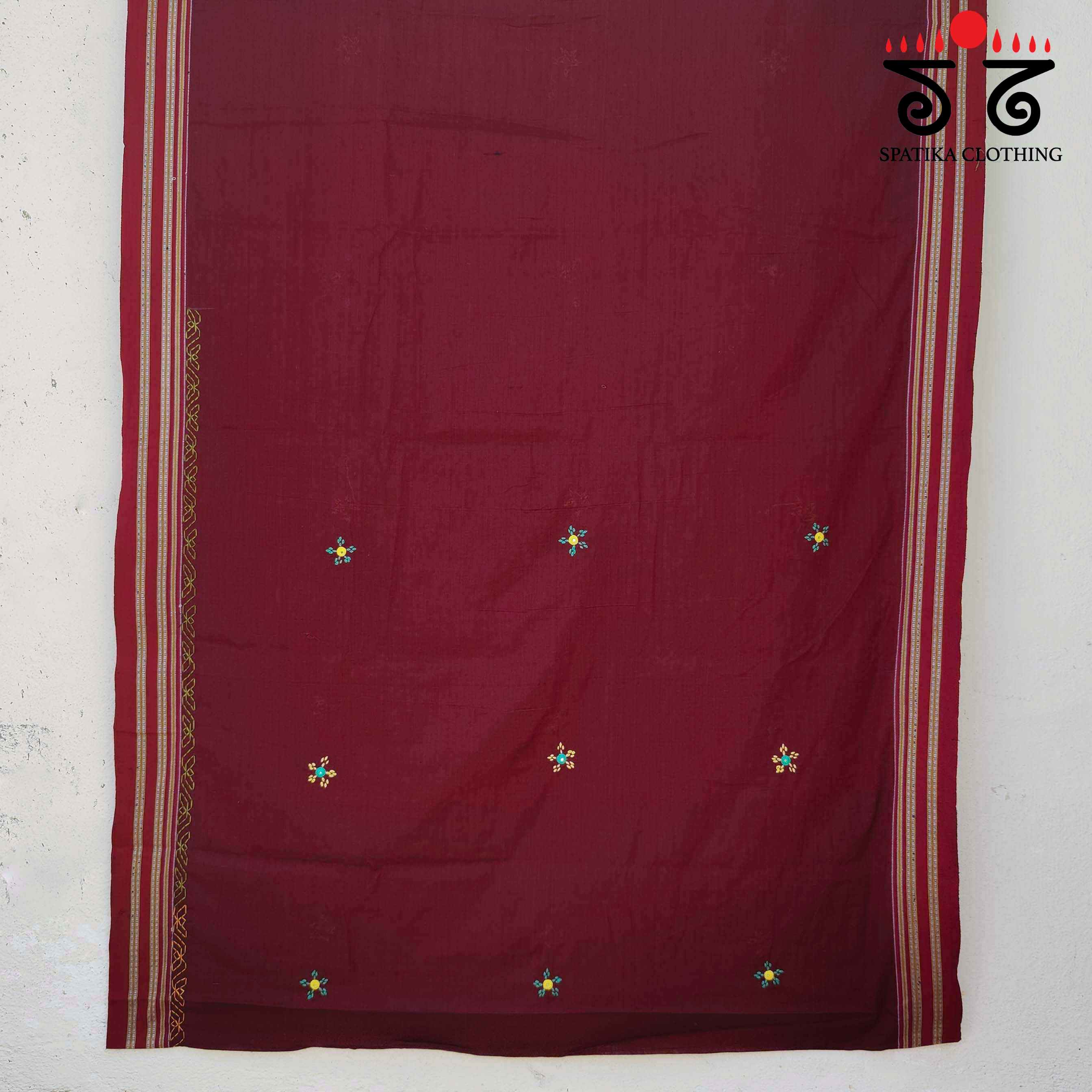 Lambani Handembroidery on Ilkal Saree