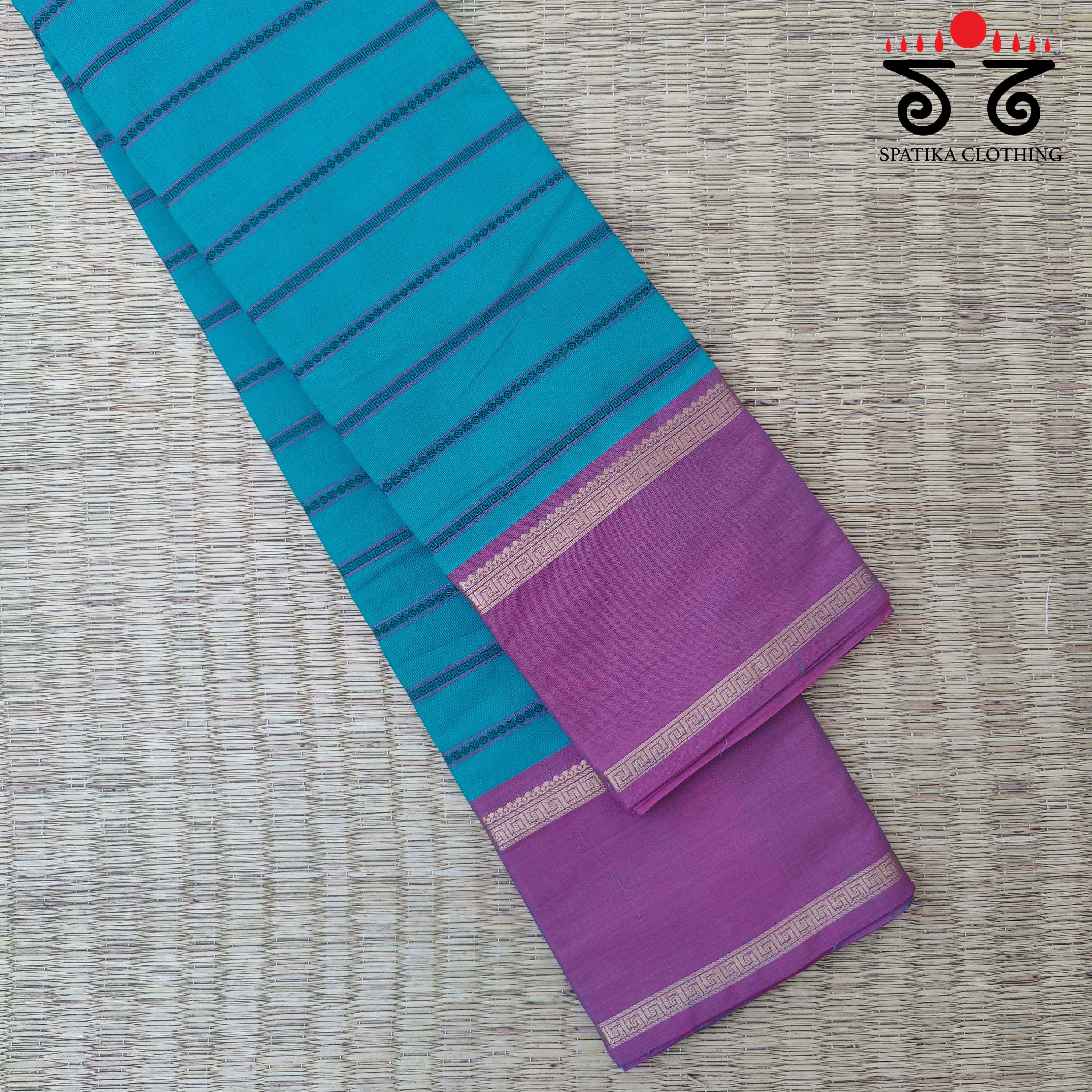 Korvai Kanchi Cotton - Handwoven Saree